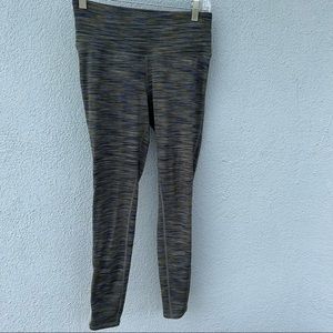 Prana size small legging yoga pants. Green with blue dark and light.